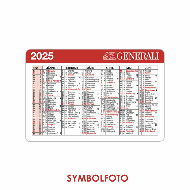 Generali Blattkalender 2025