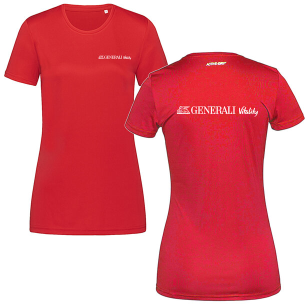 Damen Sport-Shirt Vitality rot