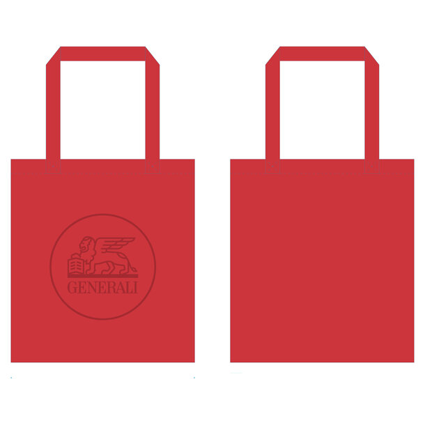 Tasche mit Prägung rot